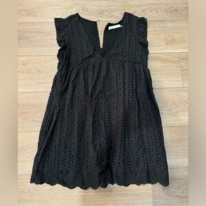 Black Mustard Seed Romper Dress